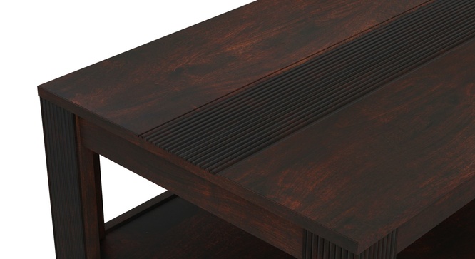 Stripto Coffee Table With Shelves(Mahogany)